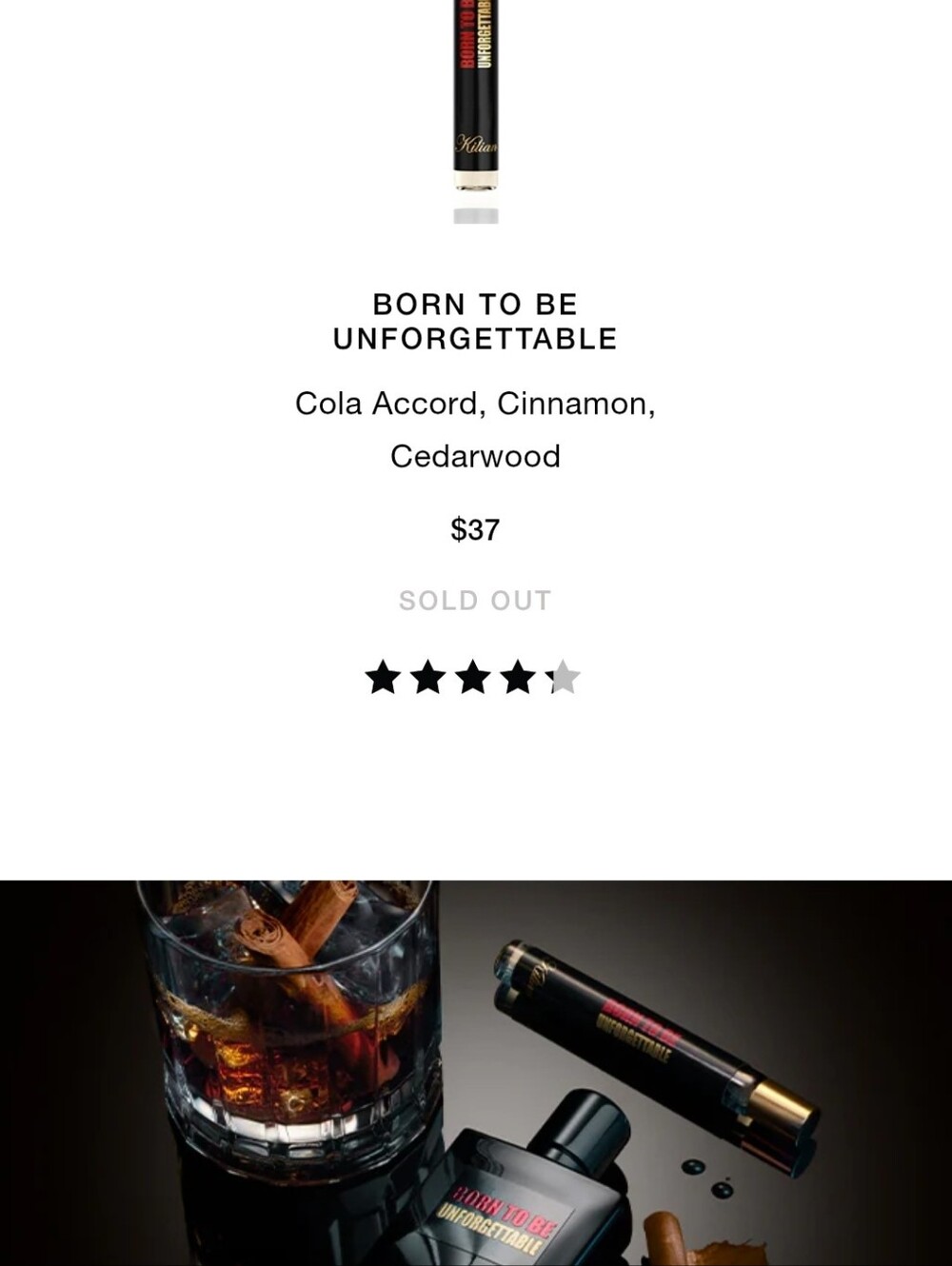 ILIA Born to Be Unforgettable Men’s Fragrance - Black with Gold Accents